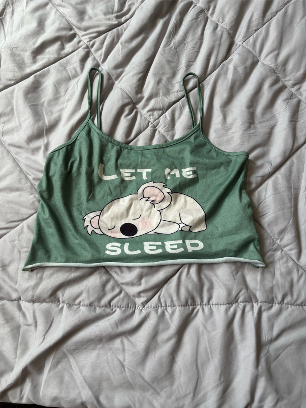 Let Me Sleep Green Sleep Cami Top